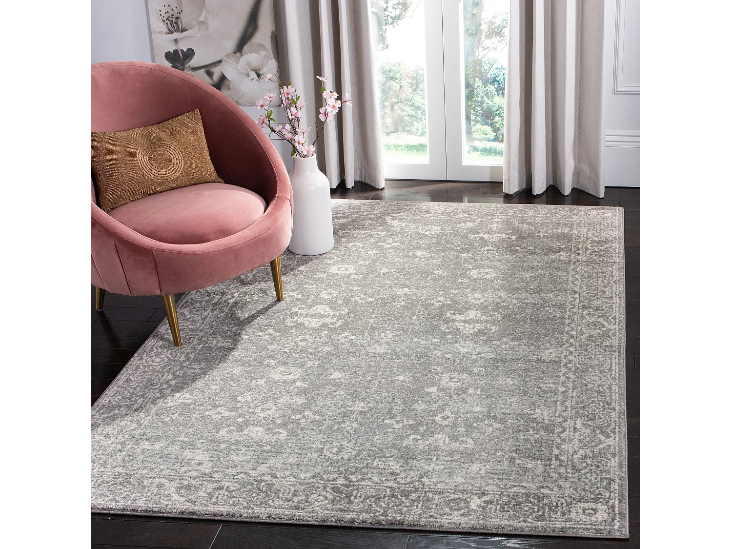 Tapis Gris/Neutre 122 X 183 cm - Rhea