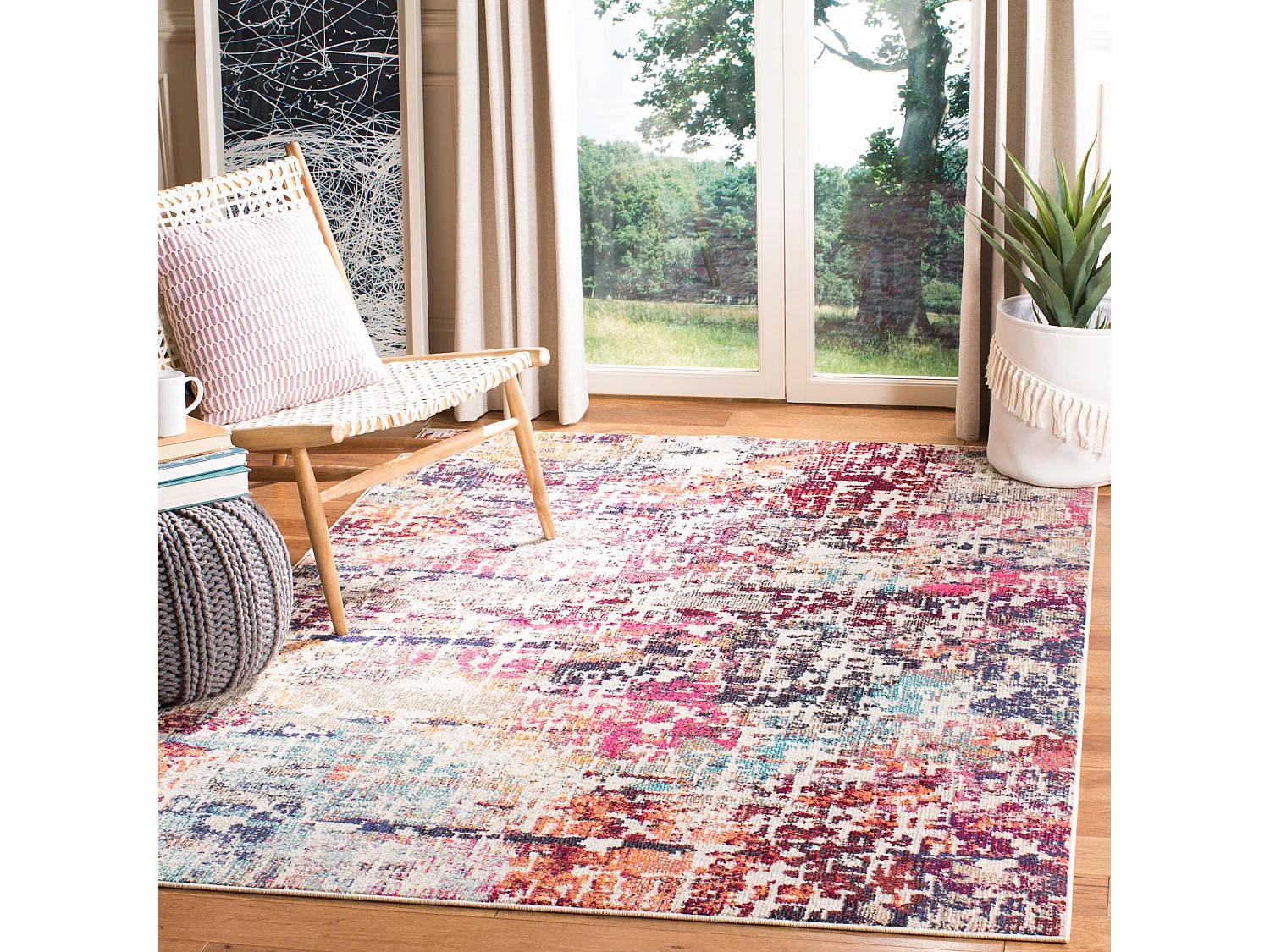 Tapis Rouge/Bleu 122 X 183 cm - Maida