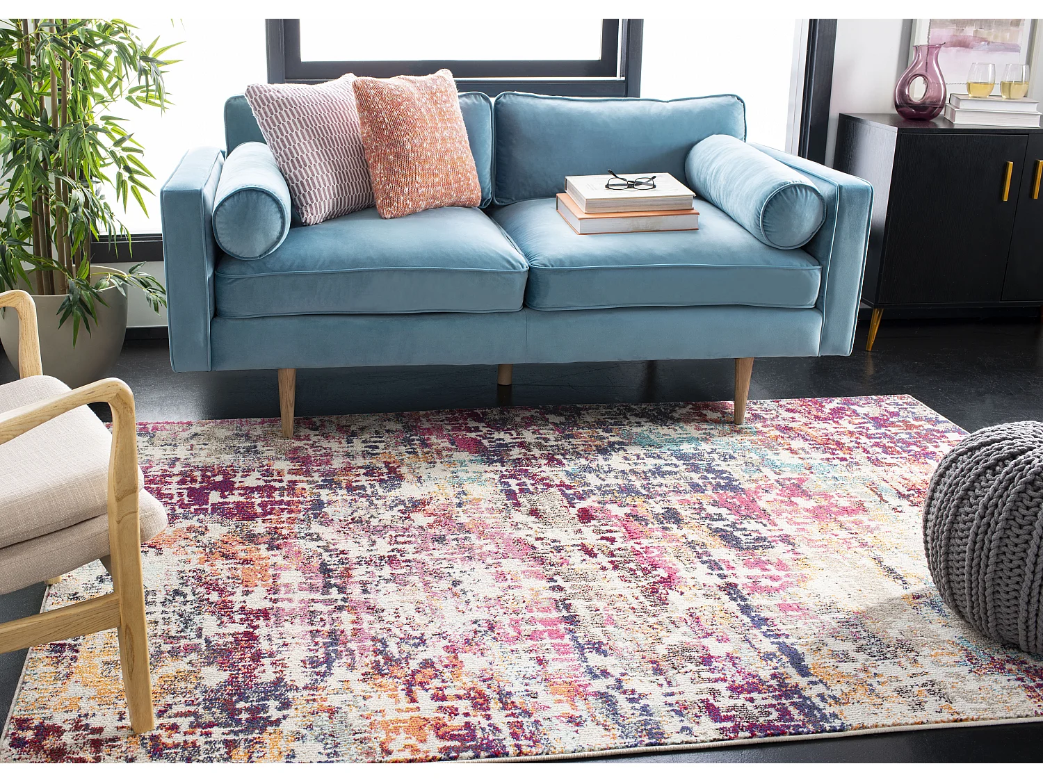 Tapis Rouge/Bleu 122 X 183 cm - Maida