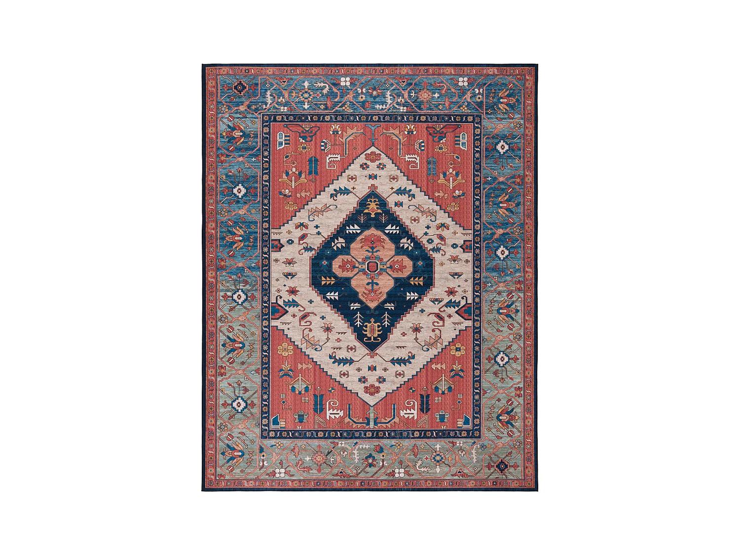 Tapis Rouille/Bleu 244 X 305 cm - Bishop