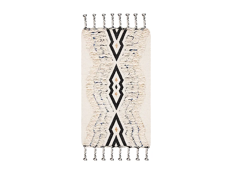 Tapis Neutre/Noir/Bleu 122 X 183 cm - Alena