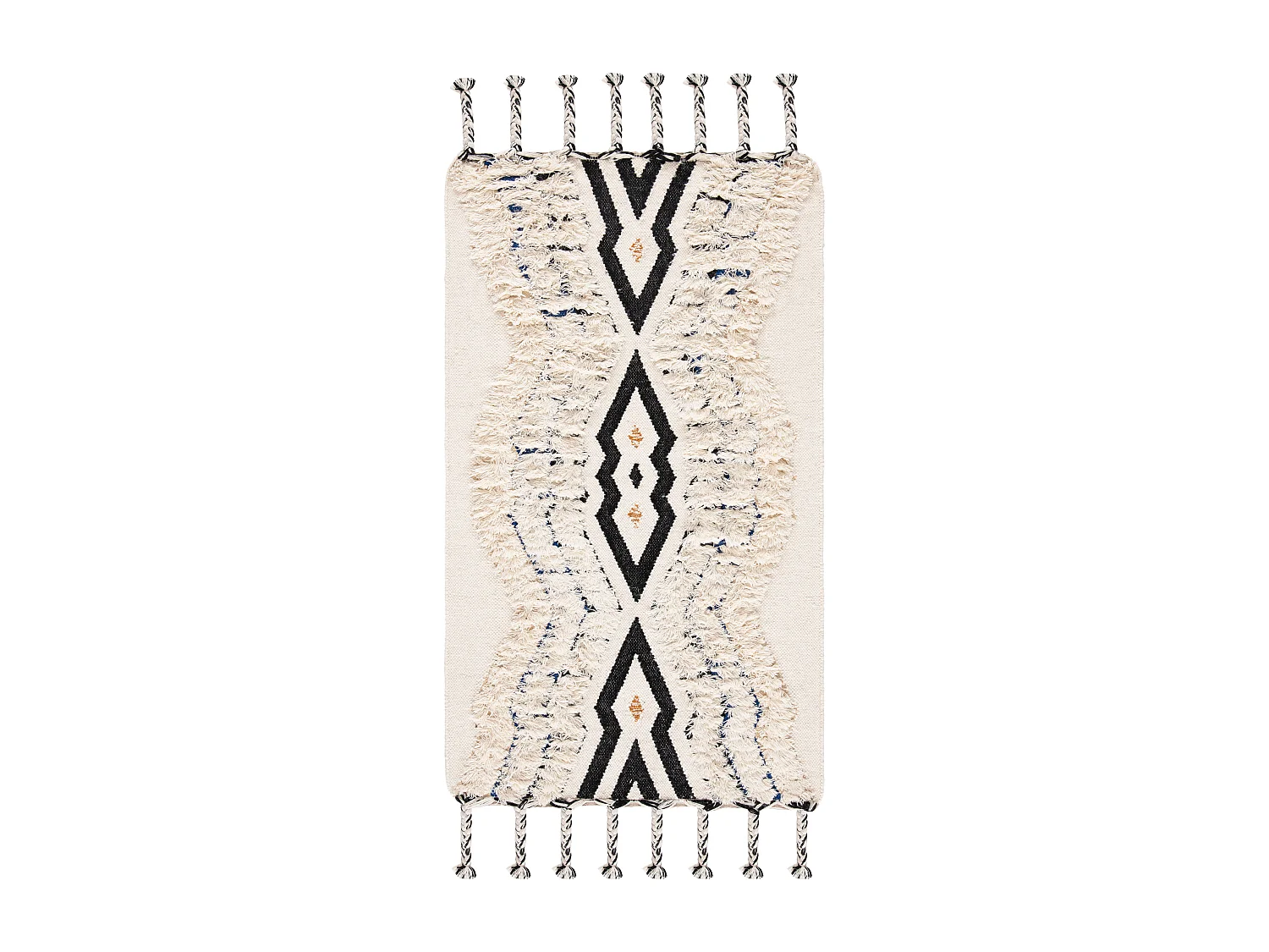 Tapis Neutre/Noir/Bleu 122 X 183 cm - Alena