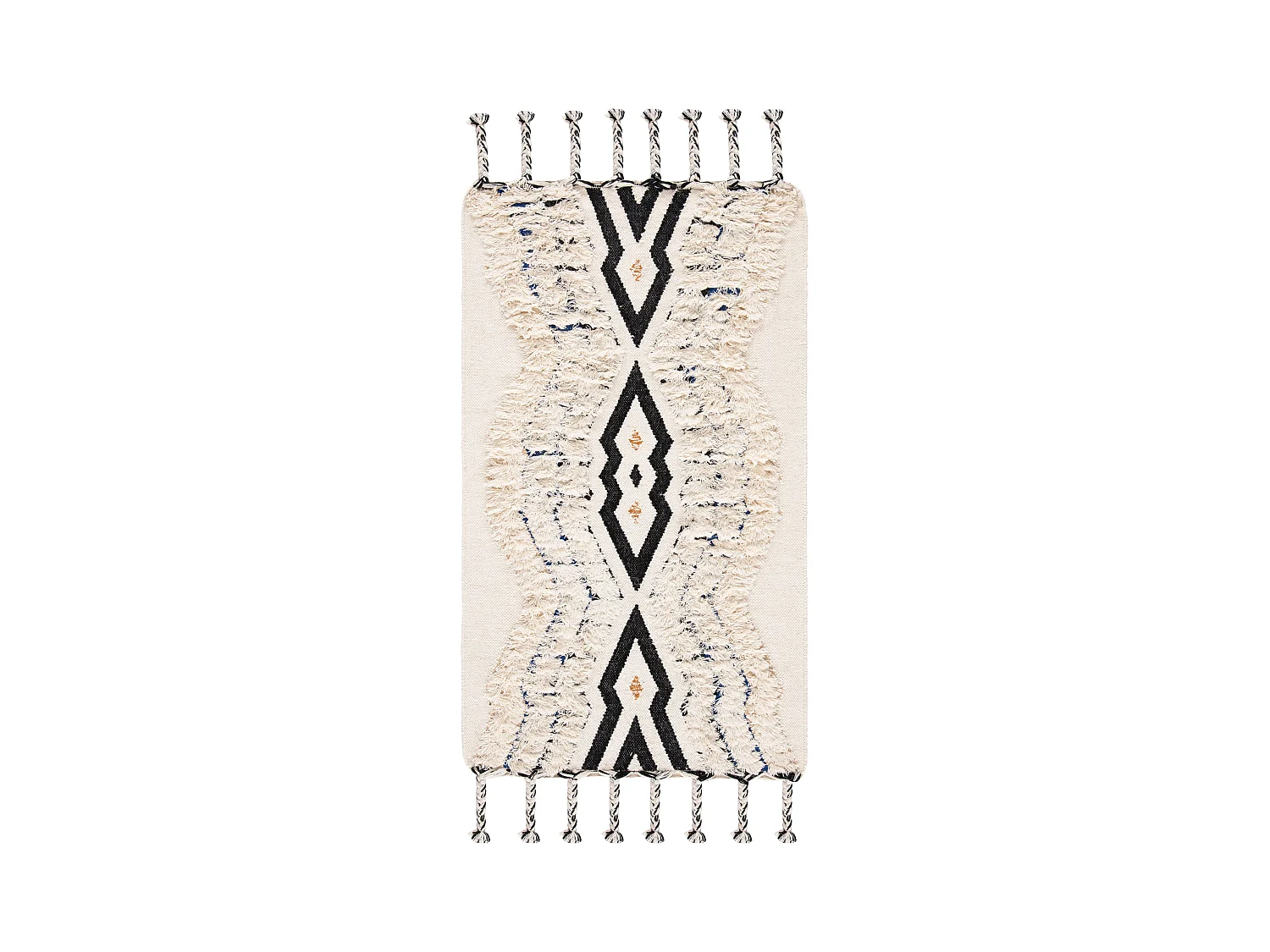 Tapis Neutre/Noir/Bleu 122 X 183 cm - Alena