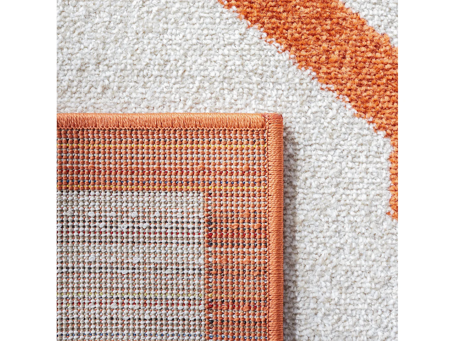 Tapis Neutre/Orange 122 X 183 cm - Lyric