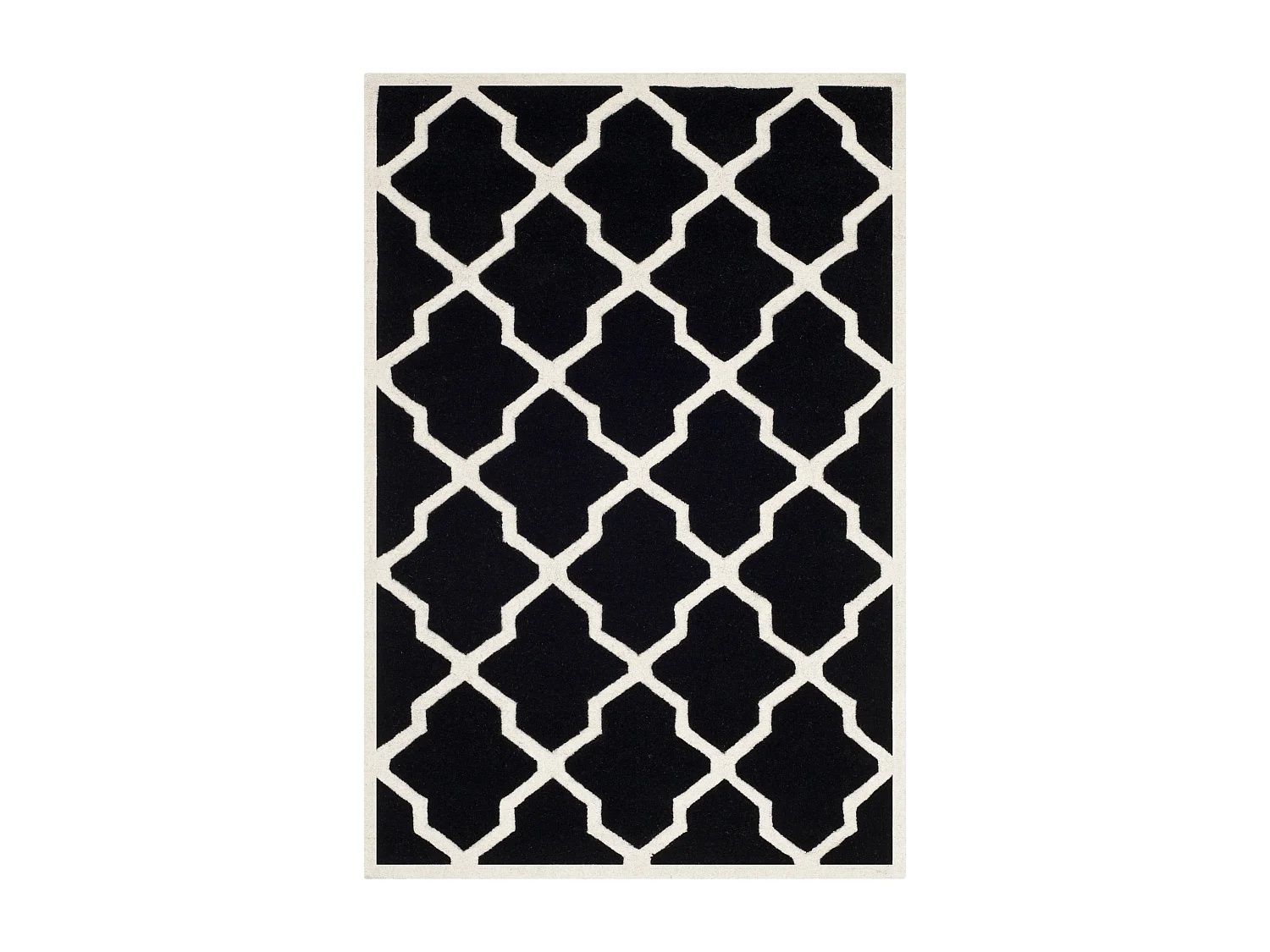 Tapis Noir/Neutre 91 X 152 cm - Carbone