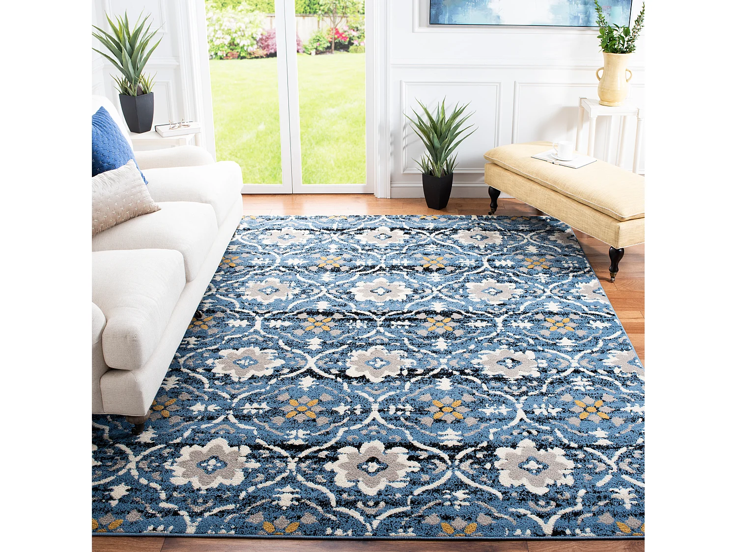 Tapis Bleu/Neutre 201 X 279 cm - Joan