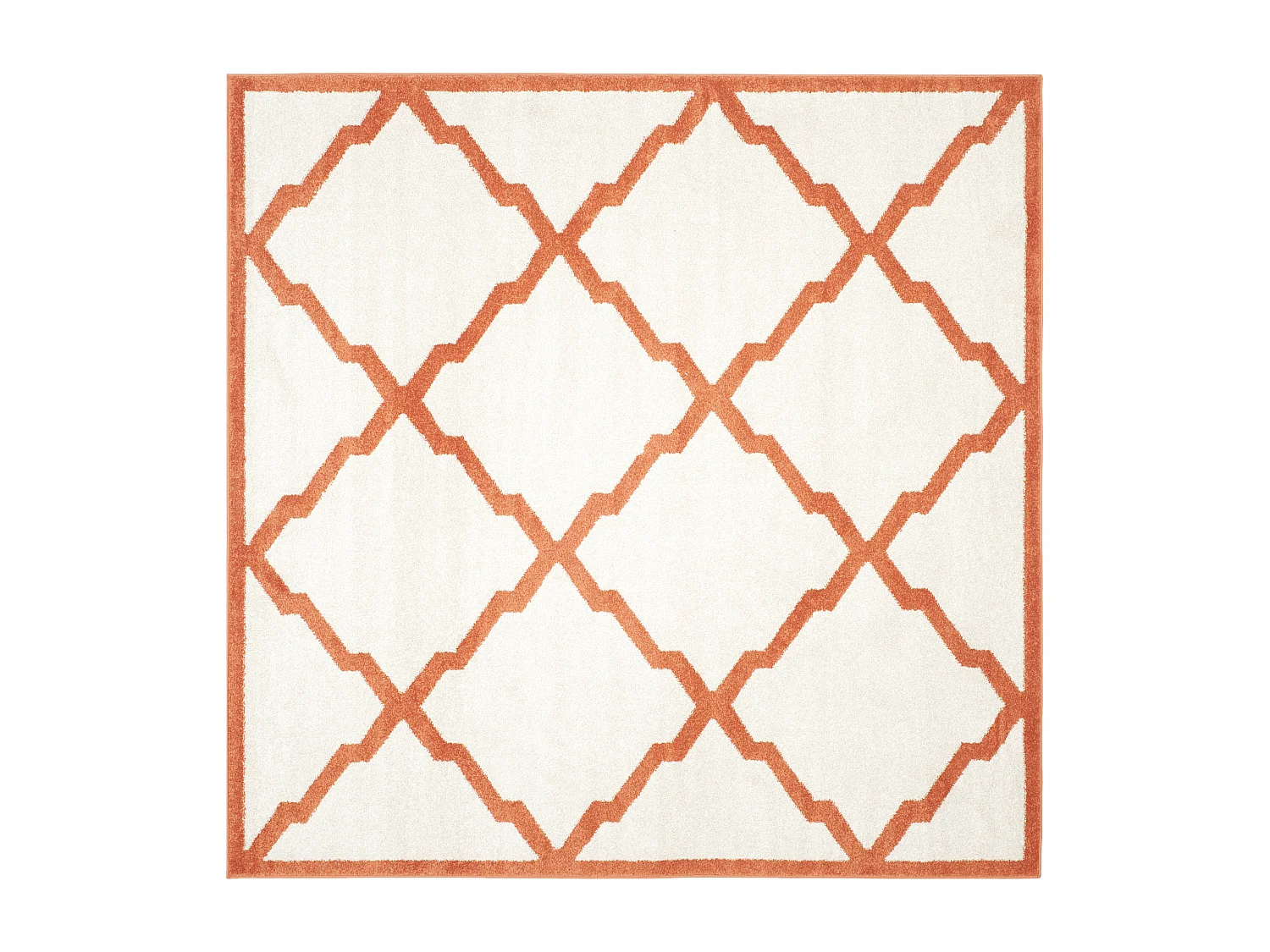 Tapis Neutre/Orange 213 X 213 cm - Lyric