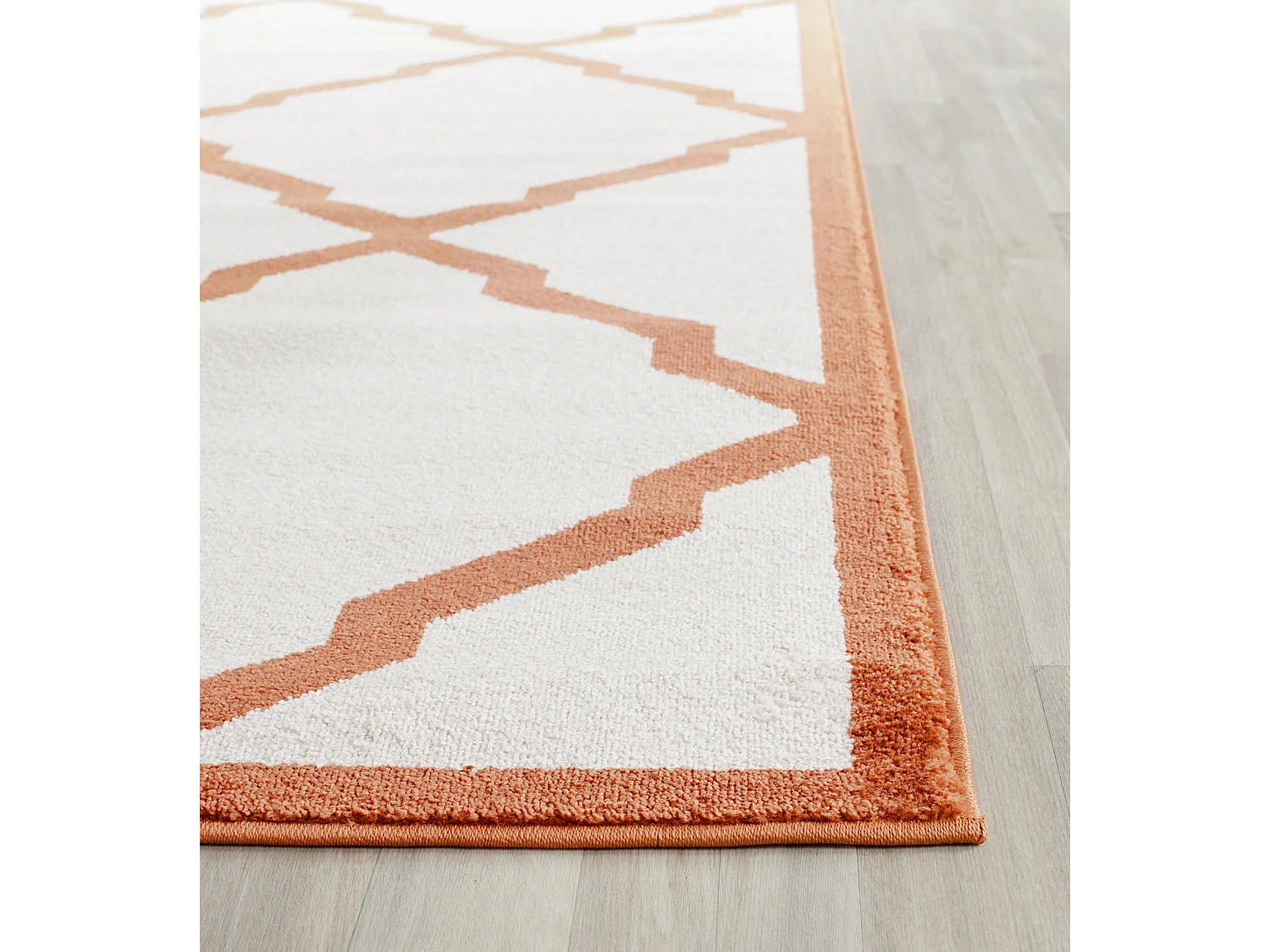 Tapis Neutre/Orange 213 X 213 cm - Lyric