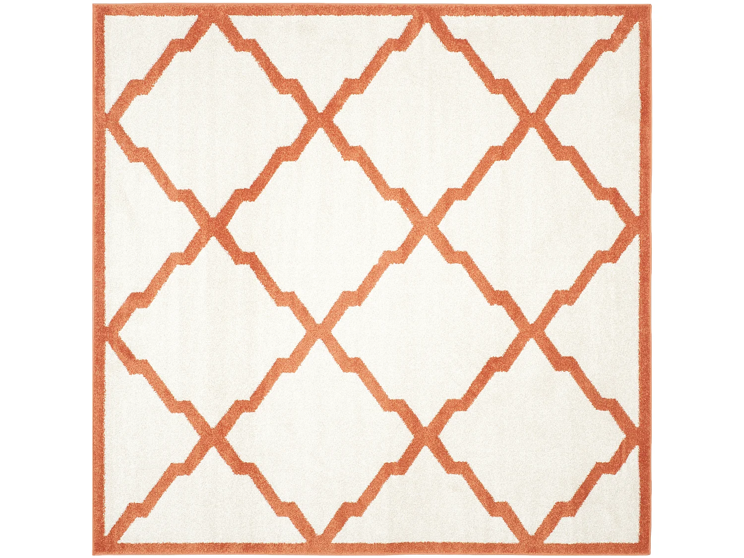 Tapis Neutre/Orange 213 X 213 cm - Lyric