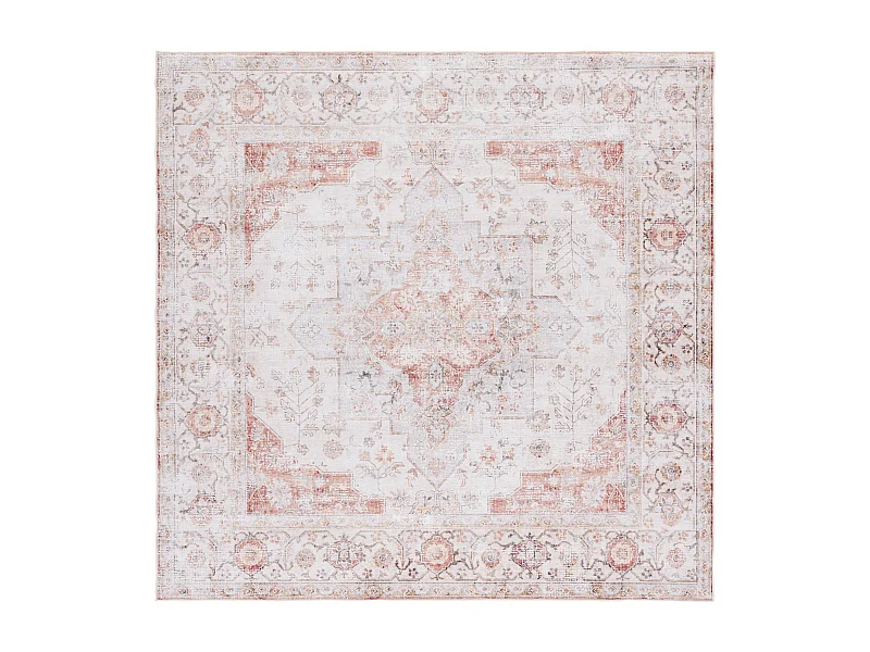 Tapis Gris clair/Rouille 183 x 183 cm - Primrose