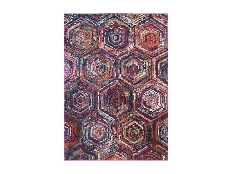Tapis Rose/Multicolore 122 X 170 cm - Mattia