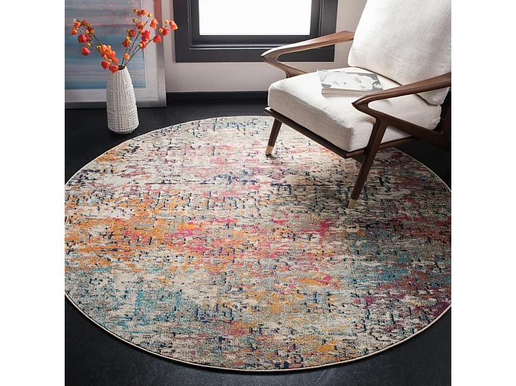Tapis Gris/Rose 122 X 122 cm - Manjor