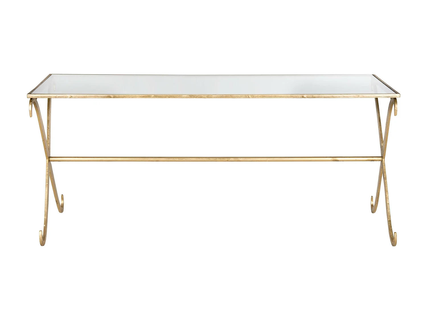 Table d'appoint Or et transparent 51 X 109 X 46.35 cm - Savilla