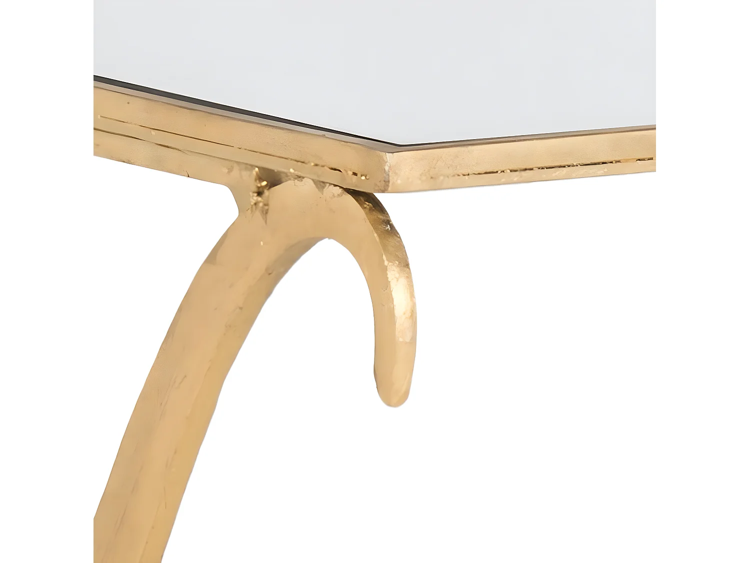 Table d'appoint Or et transparent 51 X 109 X 46.35 cm - Savilla