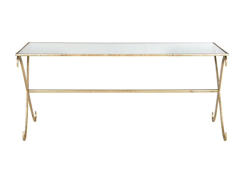 Table d'appoint Or et transparent 51 X 109 X 46.35 cm - Savilla