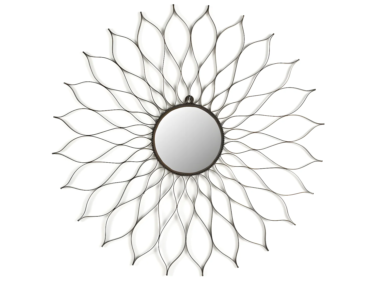 Miroir Noir mat 89 X 89 X 1.27 cm - Santina