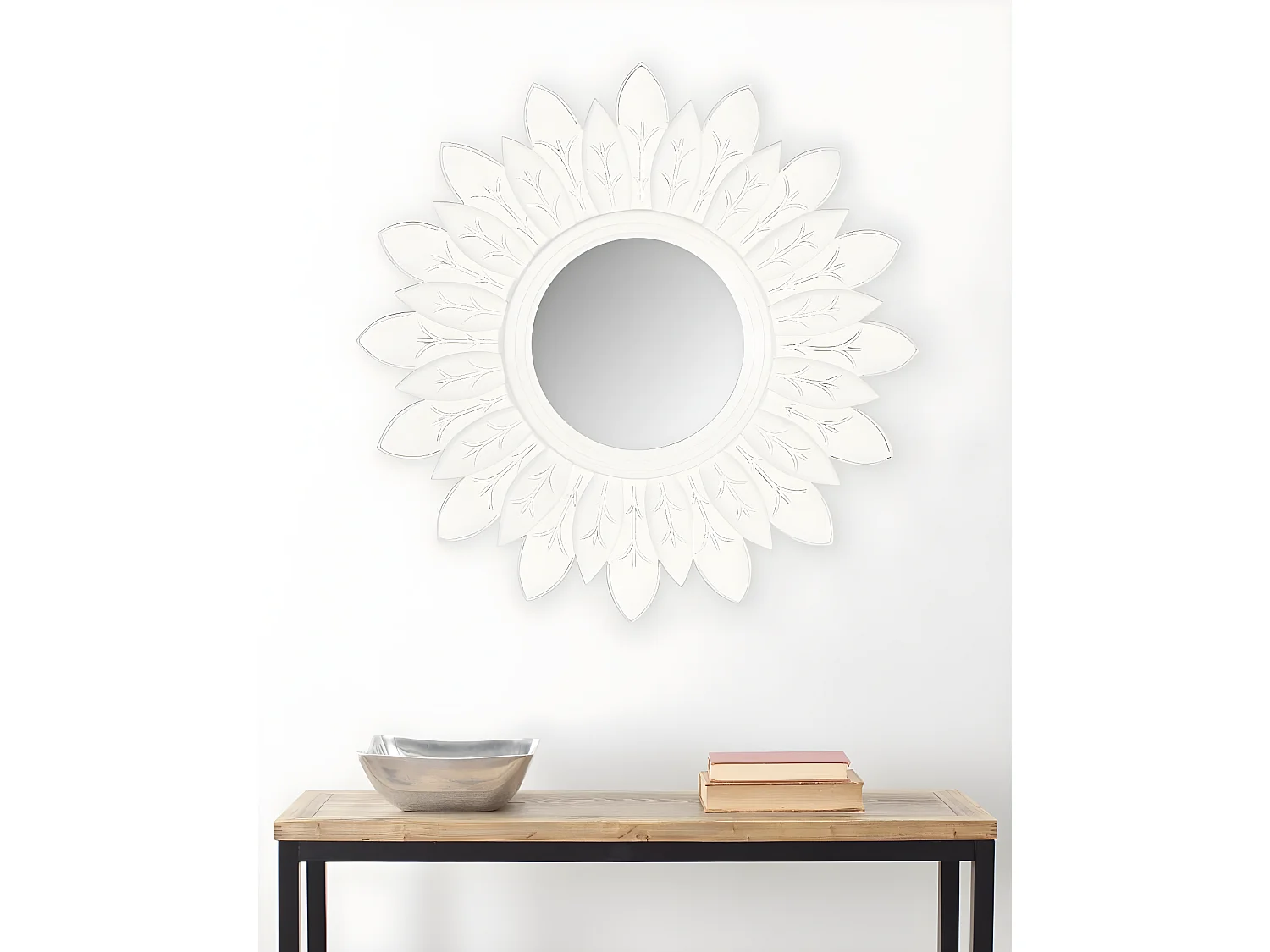 Miroir Blanc 75 x 2 x 75 cm - Sun King