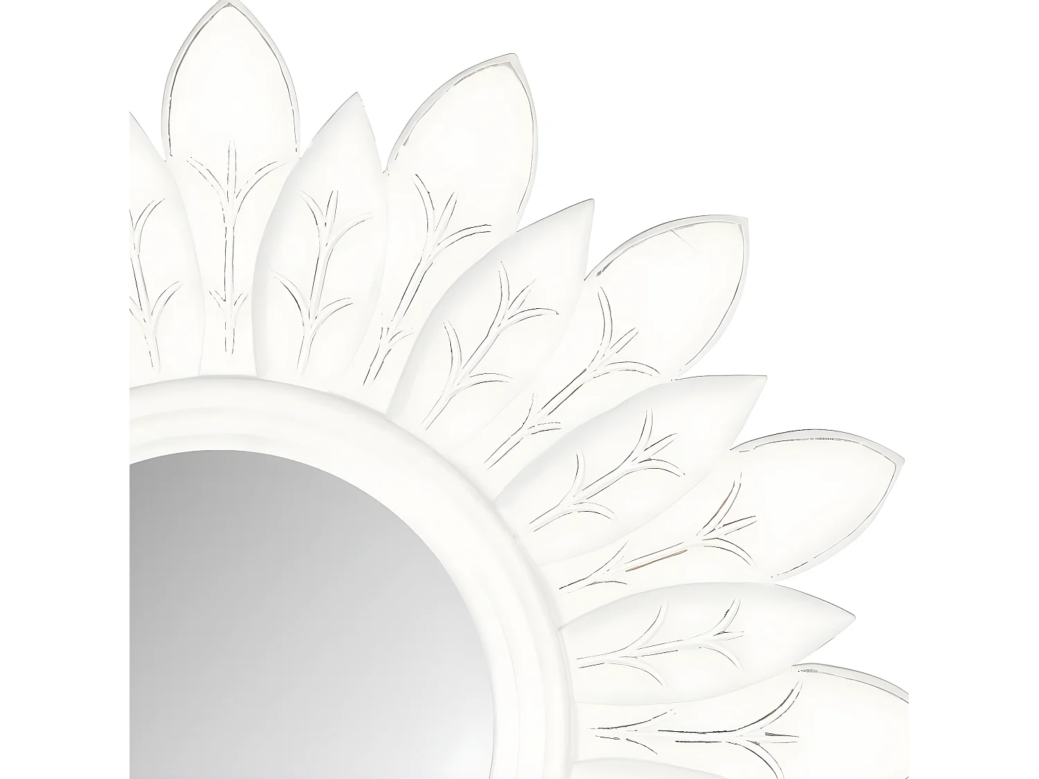 Miroir Blanc 75 x 2 x 75 cm - Sun King