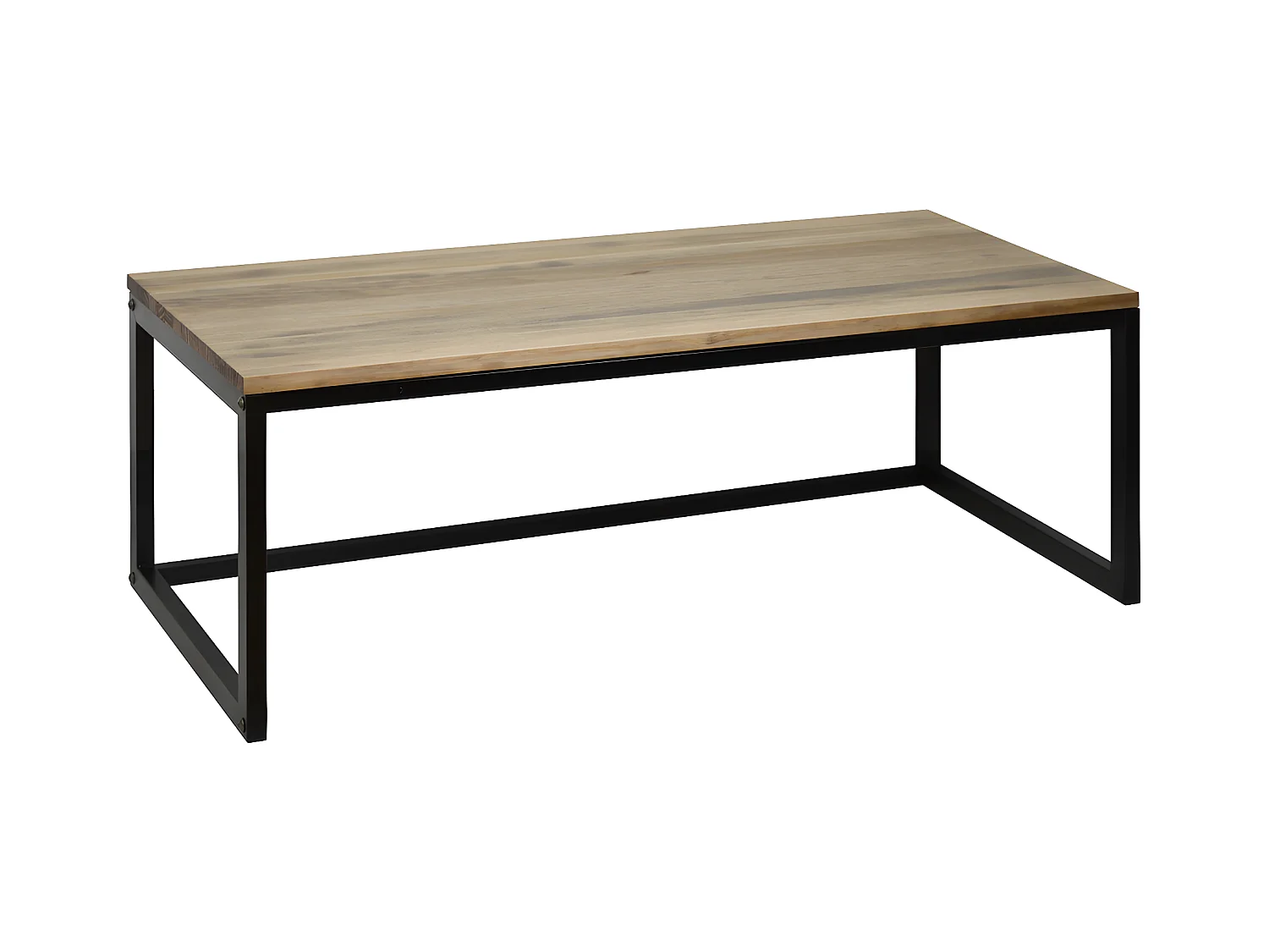 Table basse ECO Three industriel vintage 45x80x40cm Noir