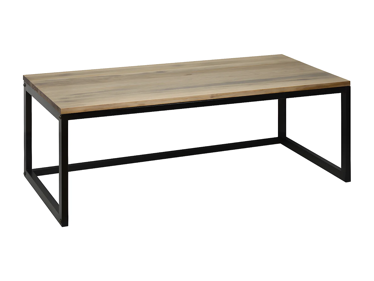 Table basse ECO Three industriel vintage 45x80x40cm Noir