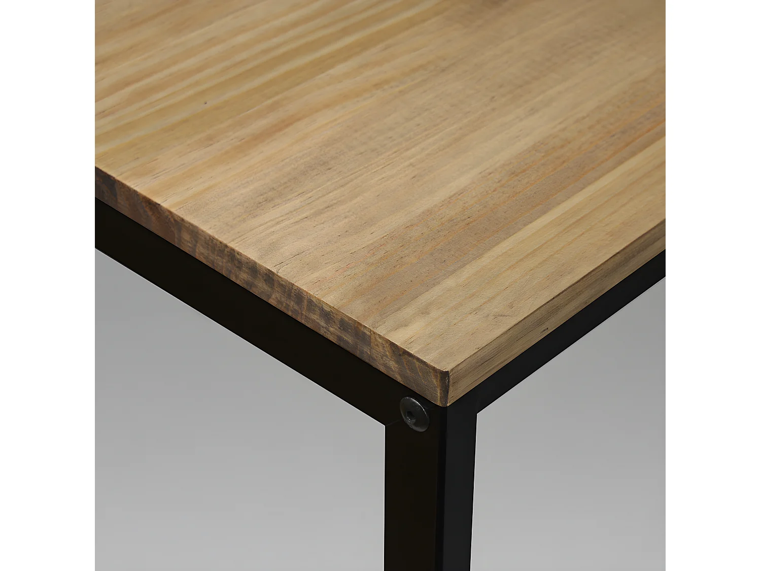 Table basse ECO Three industriel vintage 45x80x40cm Noir