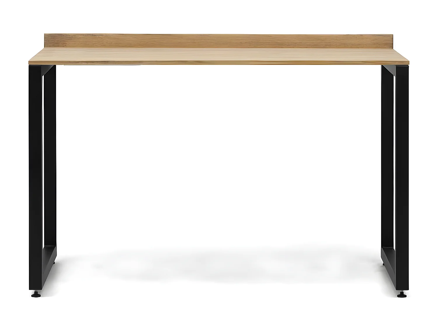 Table de bureau NaturalWood en style  Industriel. Pieds noir.  118X60x75cm. Bois massif de pin 18mm finition naturel.  BOX FURNITURE.