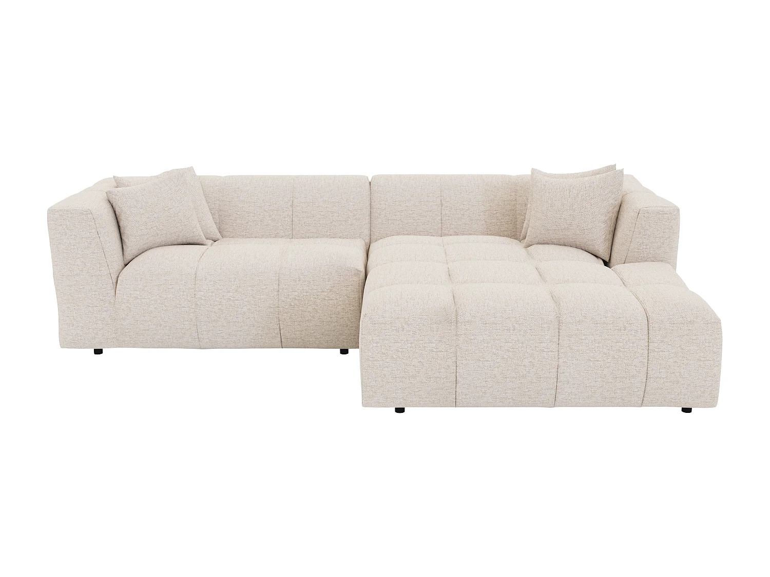 Höger soffhörna i beige tyg NAEMIA från Maison Céphy