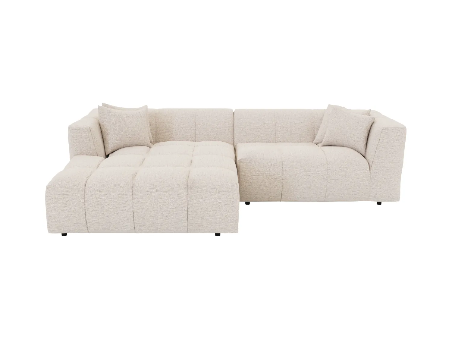 Divano in Tessuto Beige - Angolo a sinistra - NAEMIA della Maison Céphy