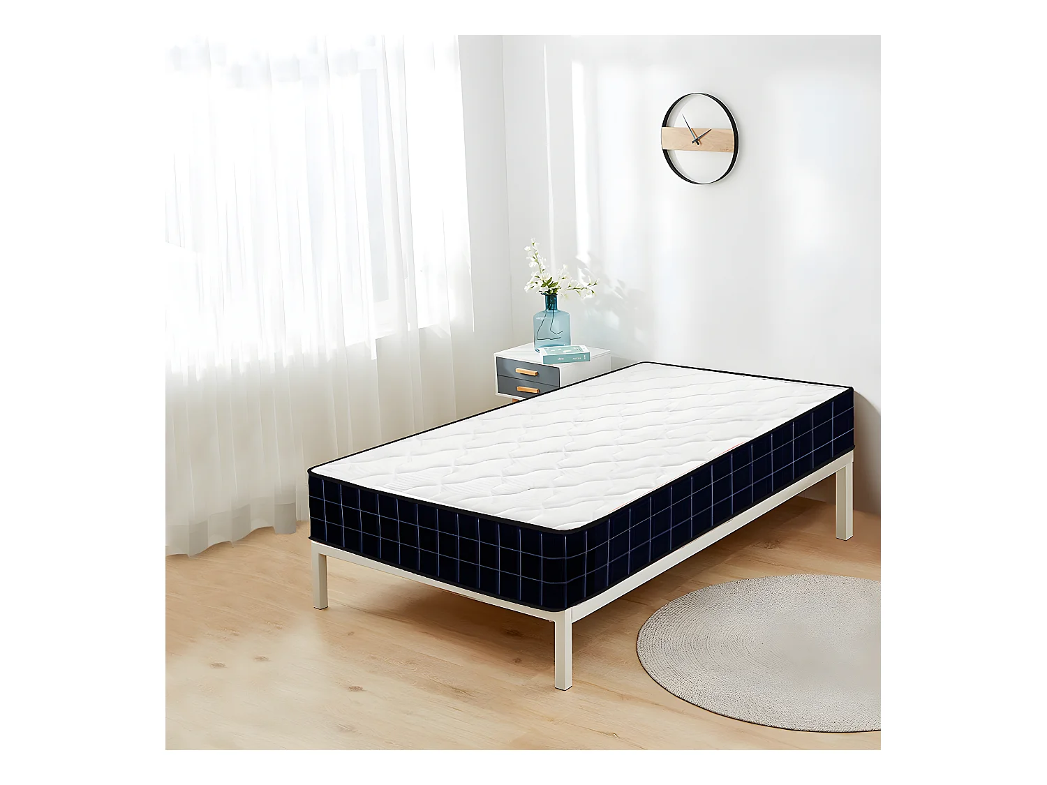 Matelas 90x200 cm Mousse - épaisseur 15 cm - Matelas mémoire de forme de 1 place