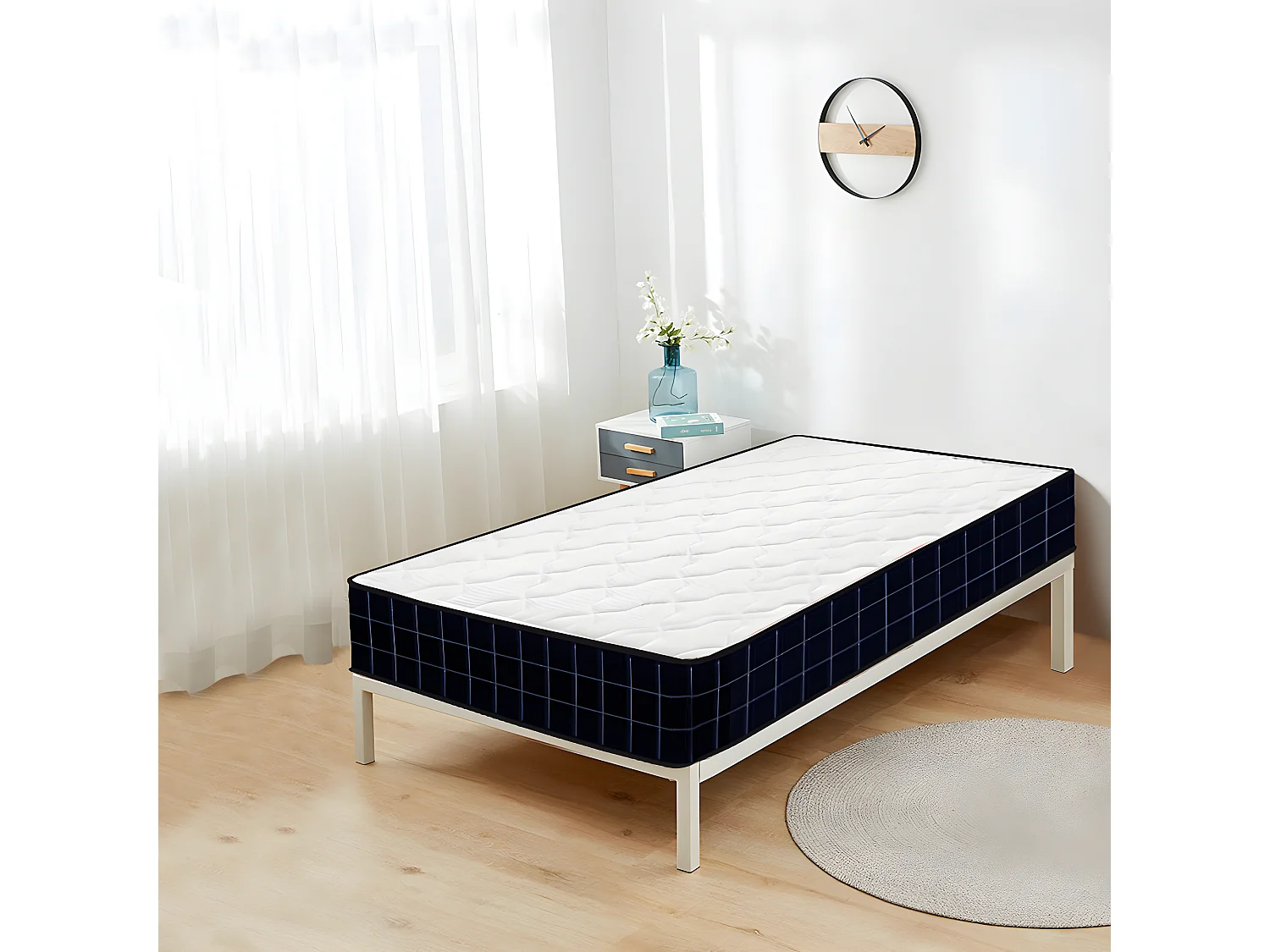 Matelas 90x200 cm Mousse - épaisseur 15 cm - Matelas mémoire de forme de 1 place