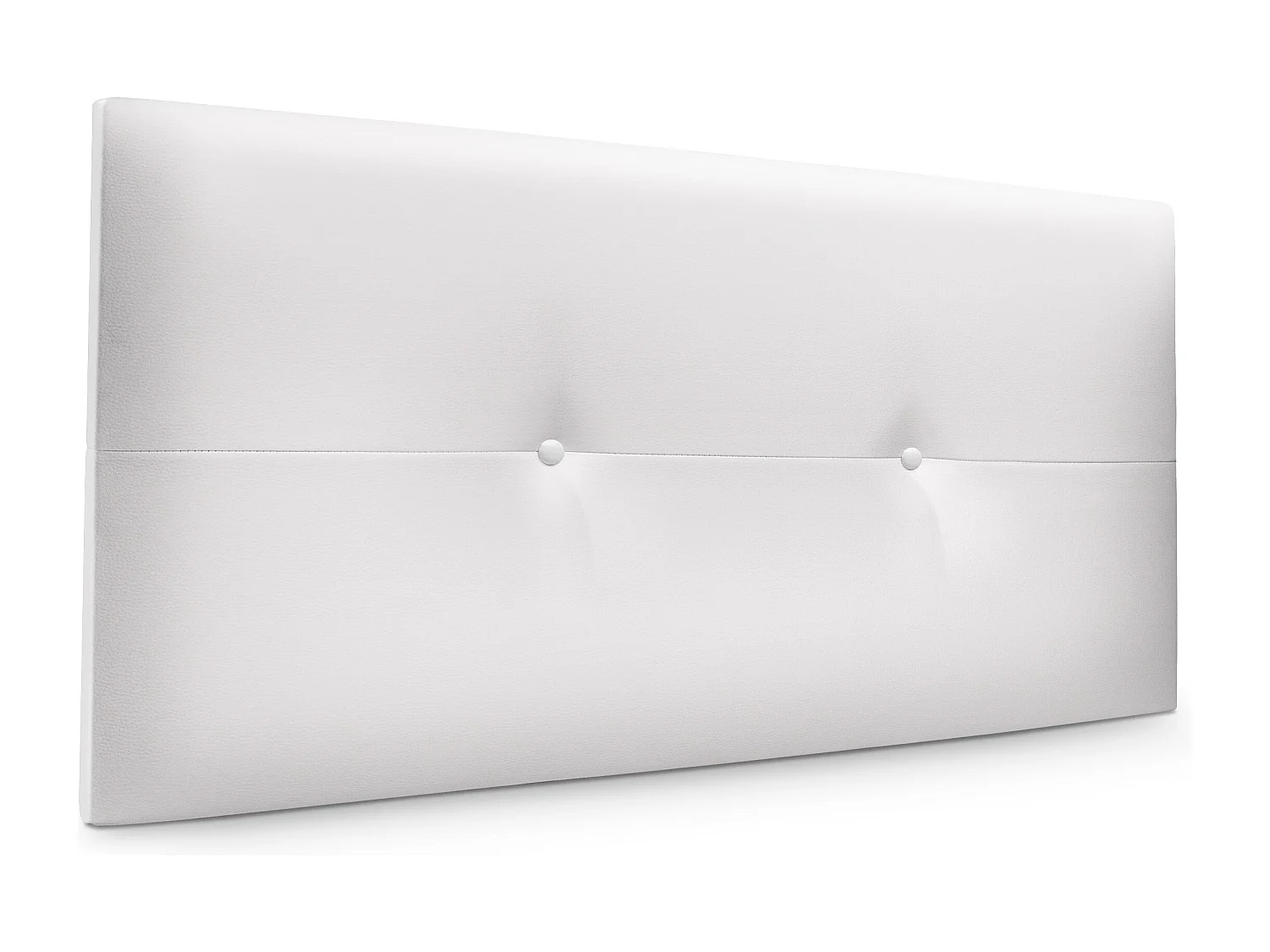 DHOME Kunstlederen hoofdeinde met knopen 90x50cm Bedden 80/90 - Wit