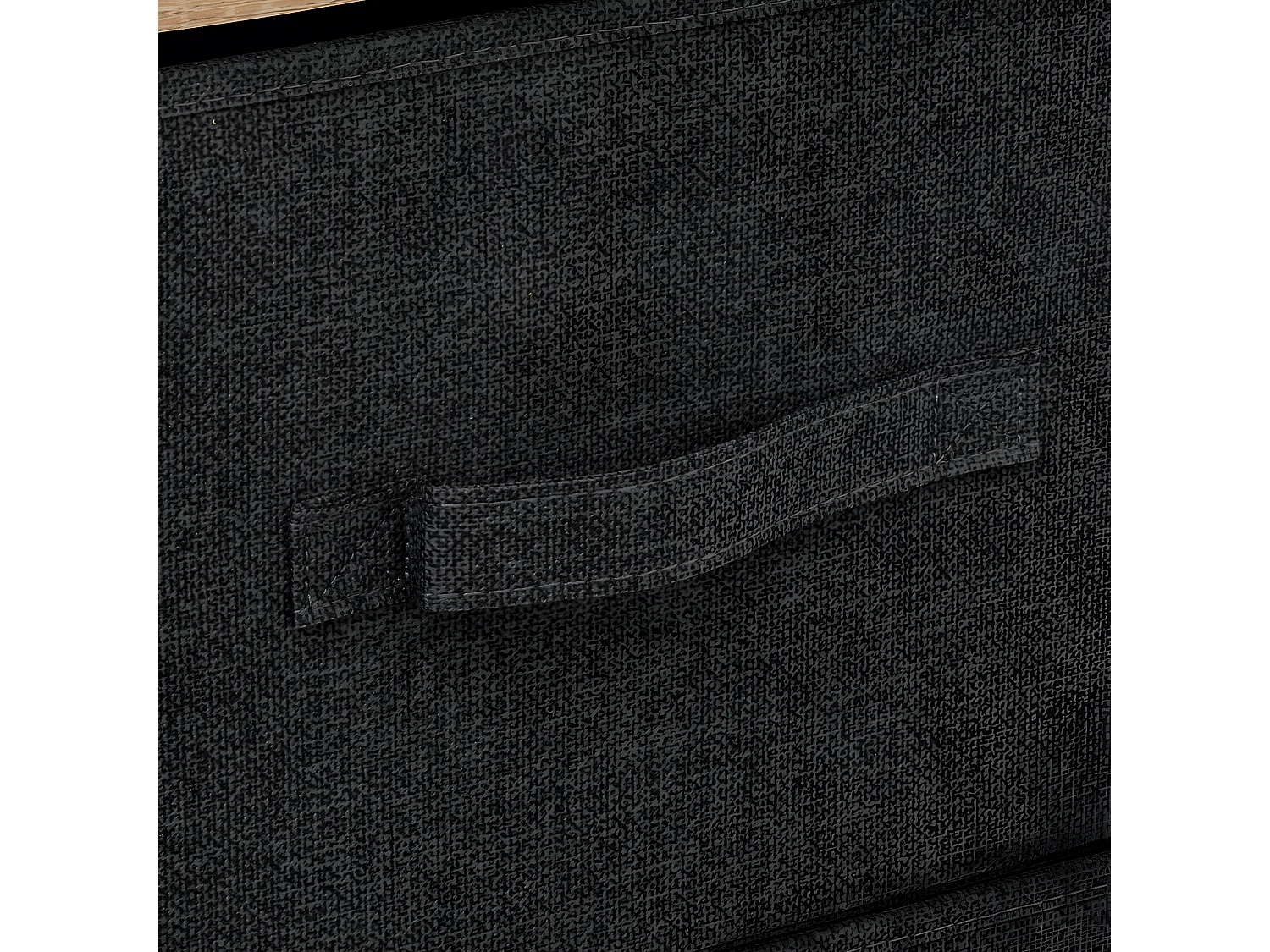 Meuble de rangement haut avec 5 tiroirs en tissu coloris gris foncé