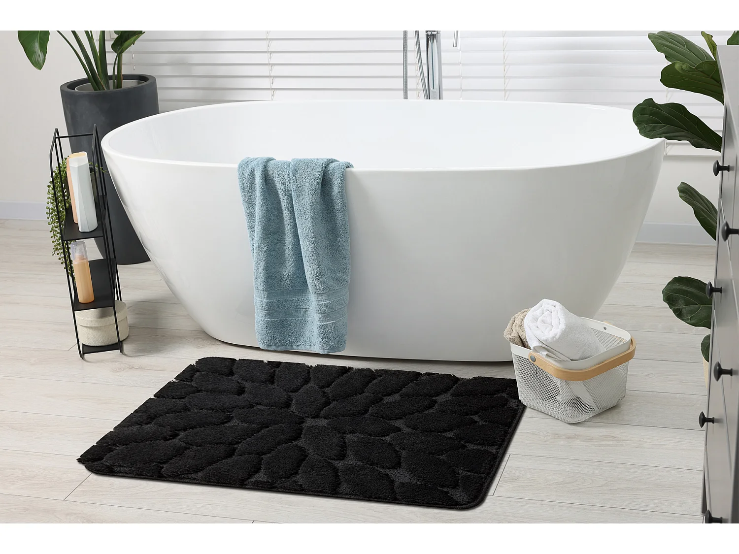 Tapis de salle de bain SUPREME STONES, des pierres, antidérapant, dou 60x100 cm