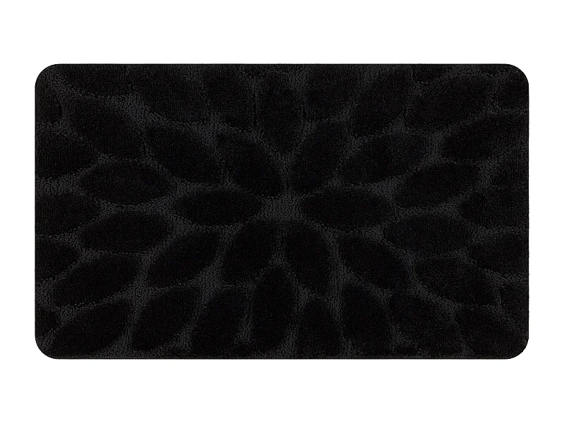 Badkamertapijt SUPREME STONES, stenen, antislip, zacht - zwart 60x100 cm