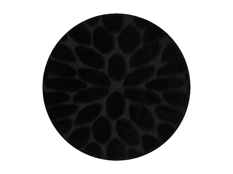 Badteppich SUPREME Kreis STONES, Steine, rutschfest, weich – schwarz cercle 67 cm