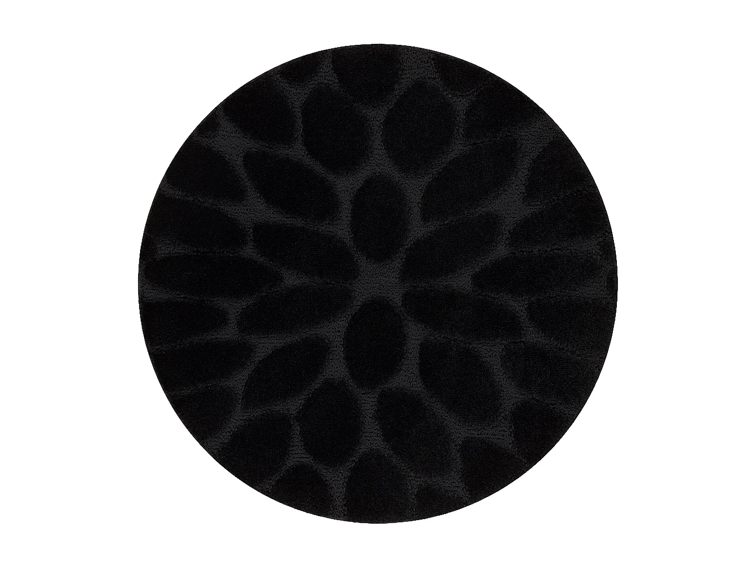 Badteppich SUPREME Kreis STONES, Steine, rutschfest, weich – schwarz cercle 67 cm