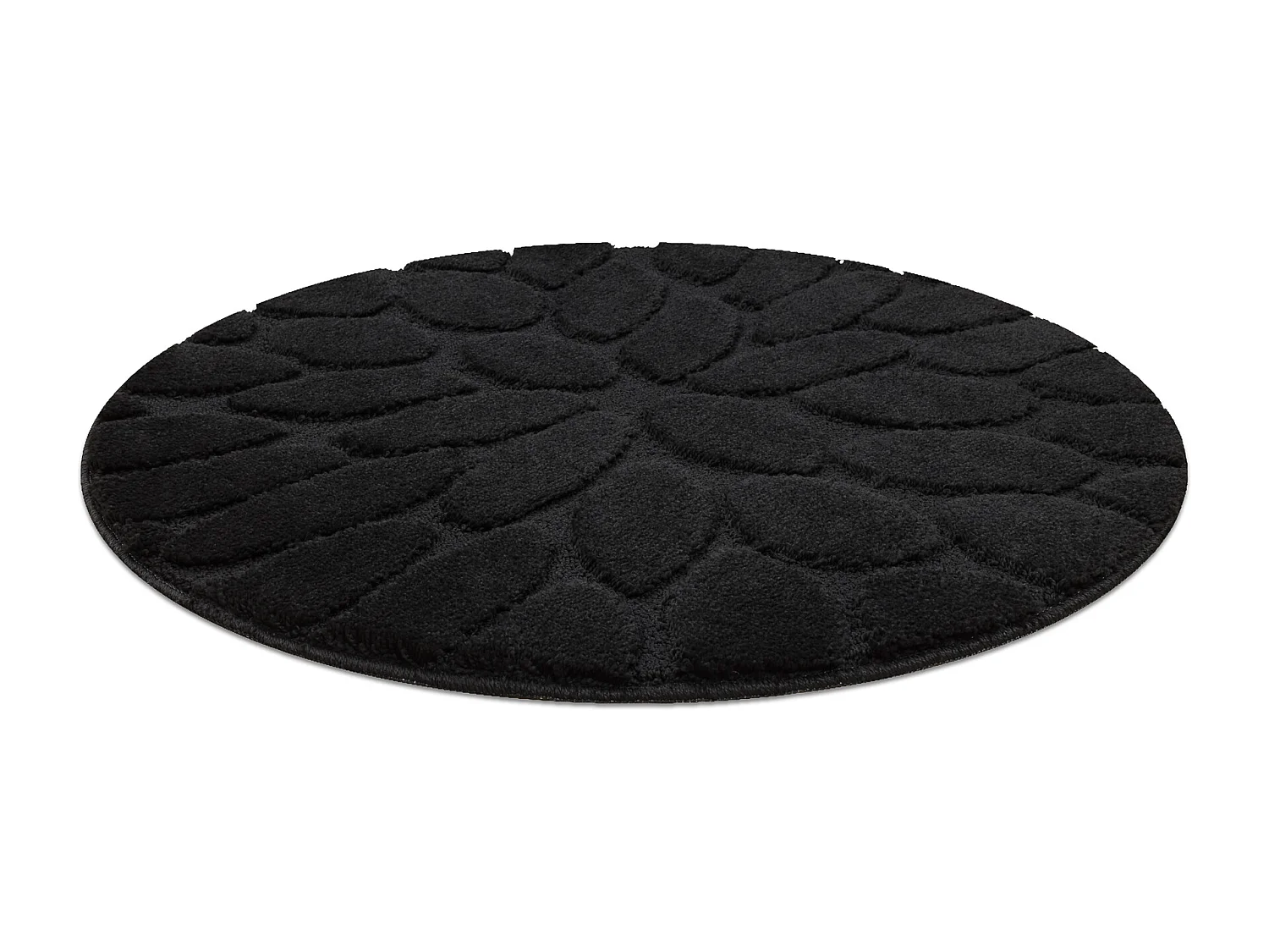 Badteppich SUPREME Kreis STONES, Steine, rutschfest, weich – schwarz cercle 67 cm