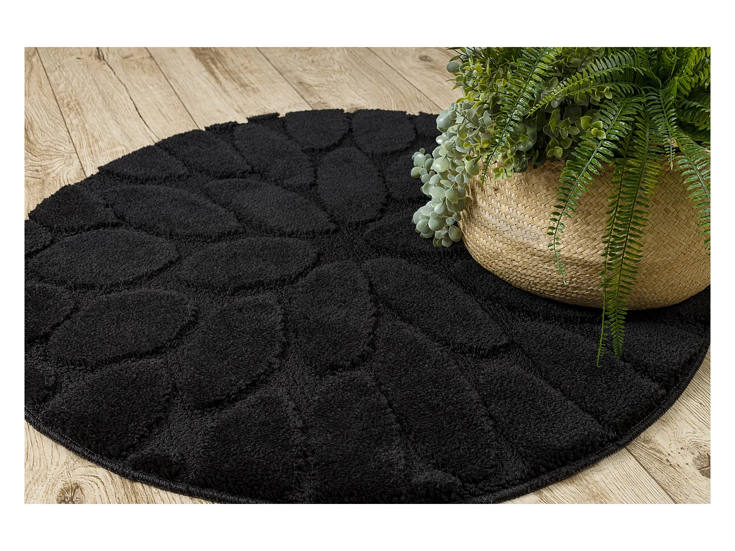 Tapis de salle de bain SUPREME cercle STONES, des pierres, antidérapa cercle 67 cm