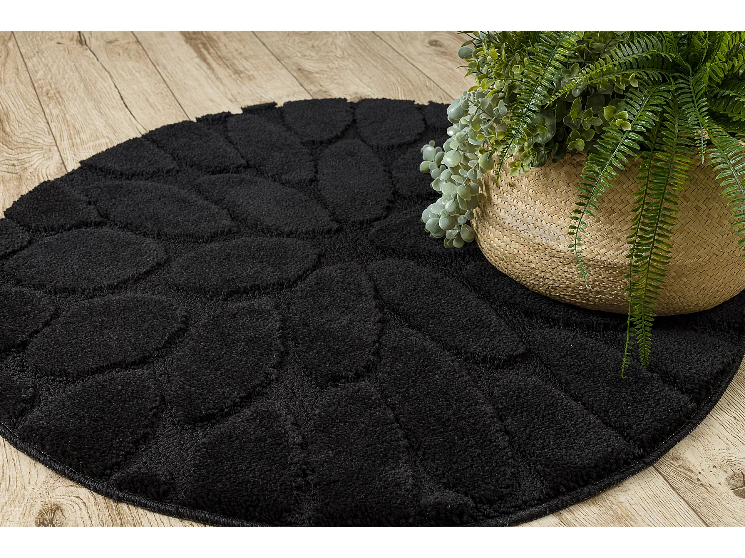 Tapis de salle de bain SUPREME cercle STONES, des pierres, antidérapa cercle 67 cm