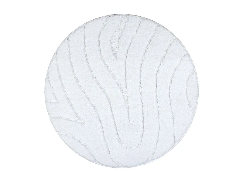 Badteppich SUPREME Kreis WAVES, Wellen, rutschfest, weich – weiß cercle 67 cm