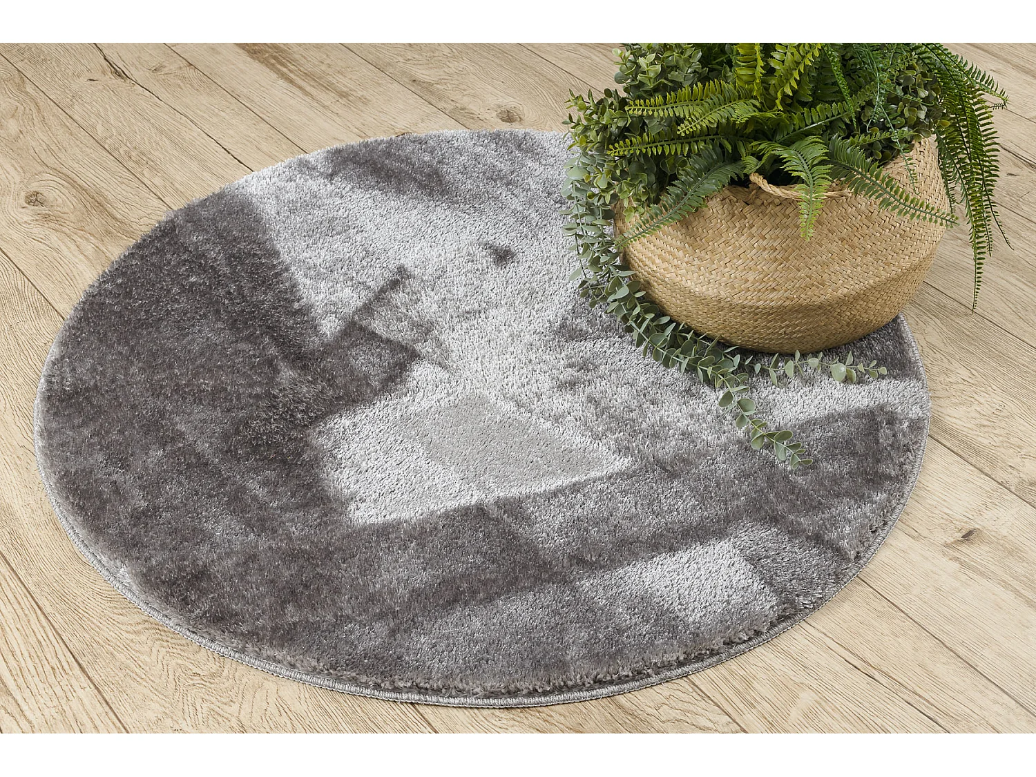 Badteppich SANTA Kreis eben, rutschfest, weich – grau cercle 67 cm