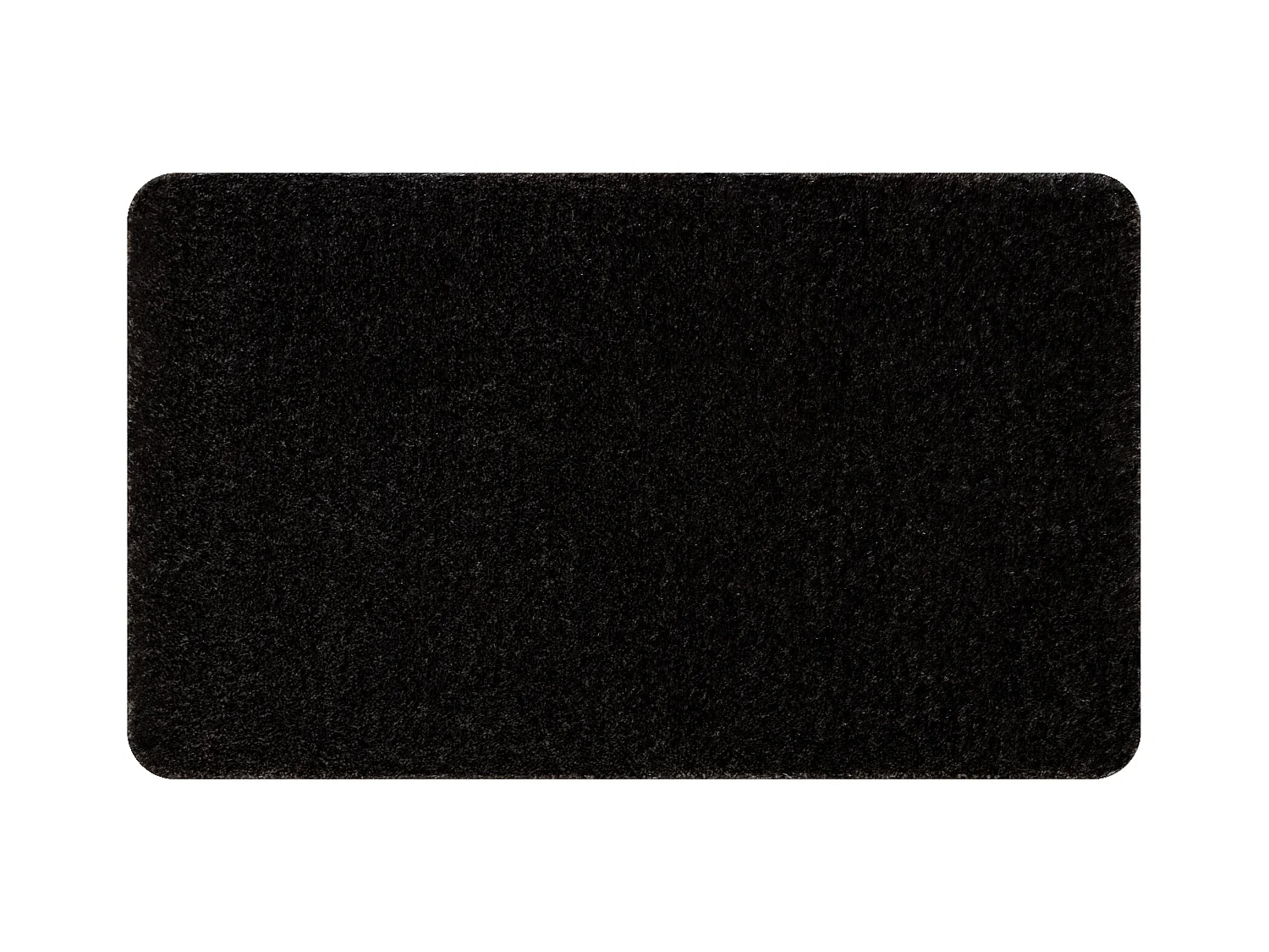 Badteppich SANTA, eben, rutschfest, weich – schwarz 50x80 cm