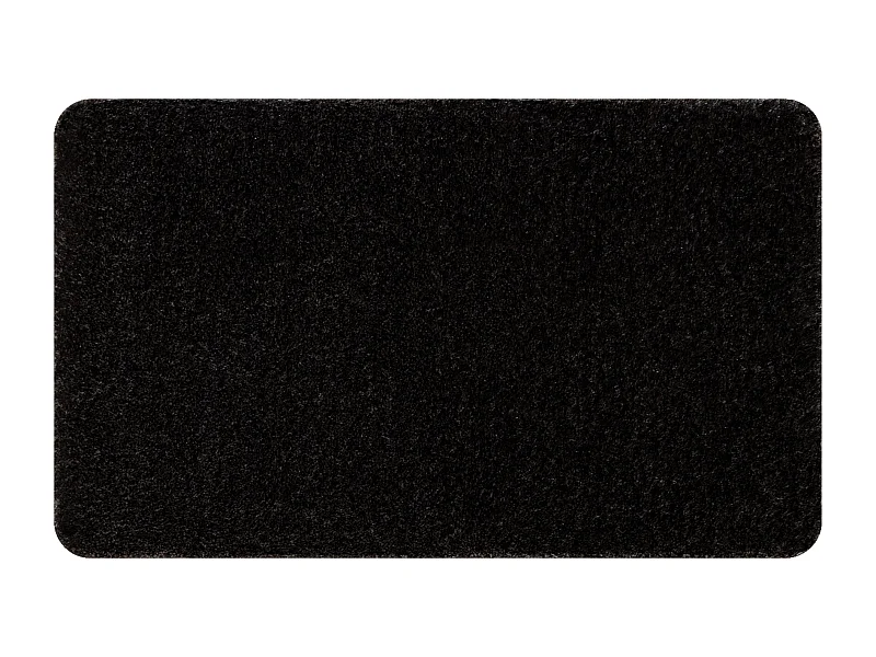Tapis de salle de bain SANTA, plaine, antidérapant, doux - noir 50x80 cm