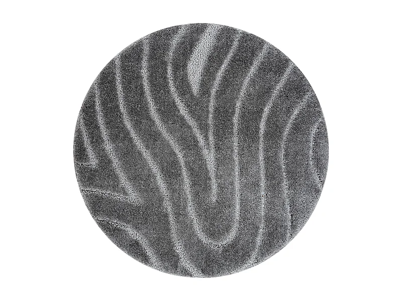 Badteppich SUPREME Kreis WAVES, Wellen, rutschfest, weich – grau cercle 100 cm