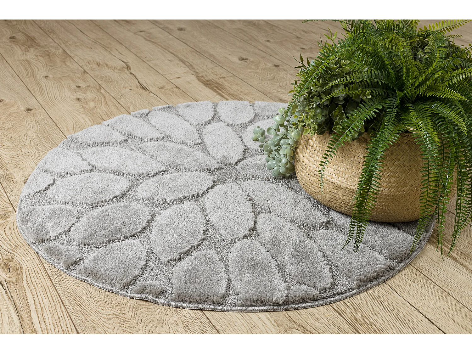 Alfombra de baño SUPREME círculo STONES, piedras, antideslizante, su cercle 67 cm