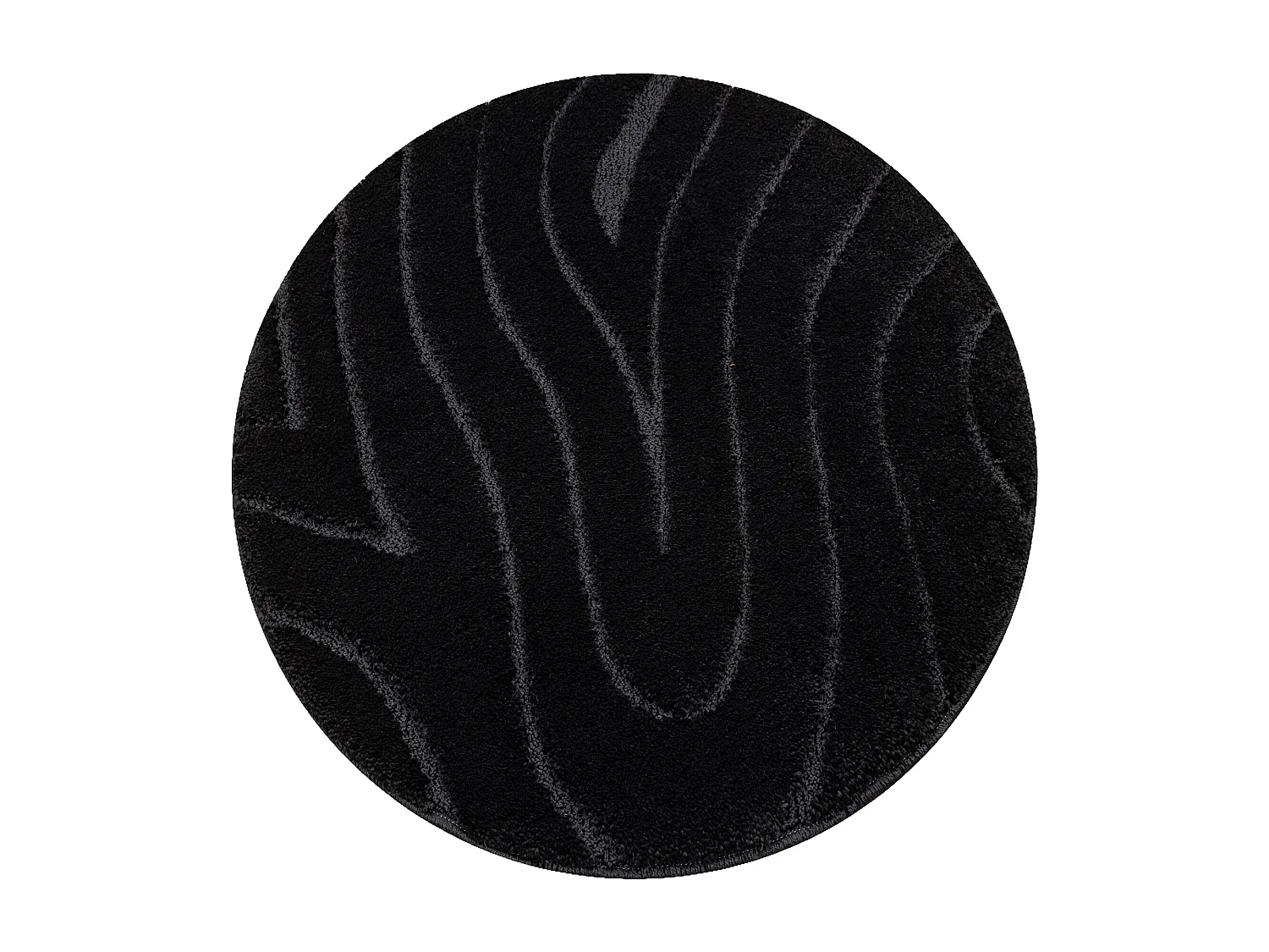 Dywan łazienkowy SUPREME koło WAVES fale, antypoślizgowy, miękki - cercle 100 cm