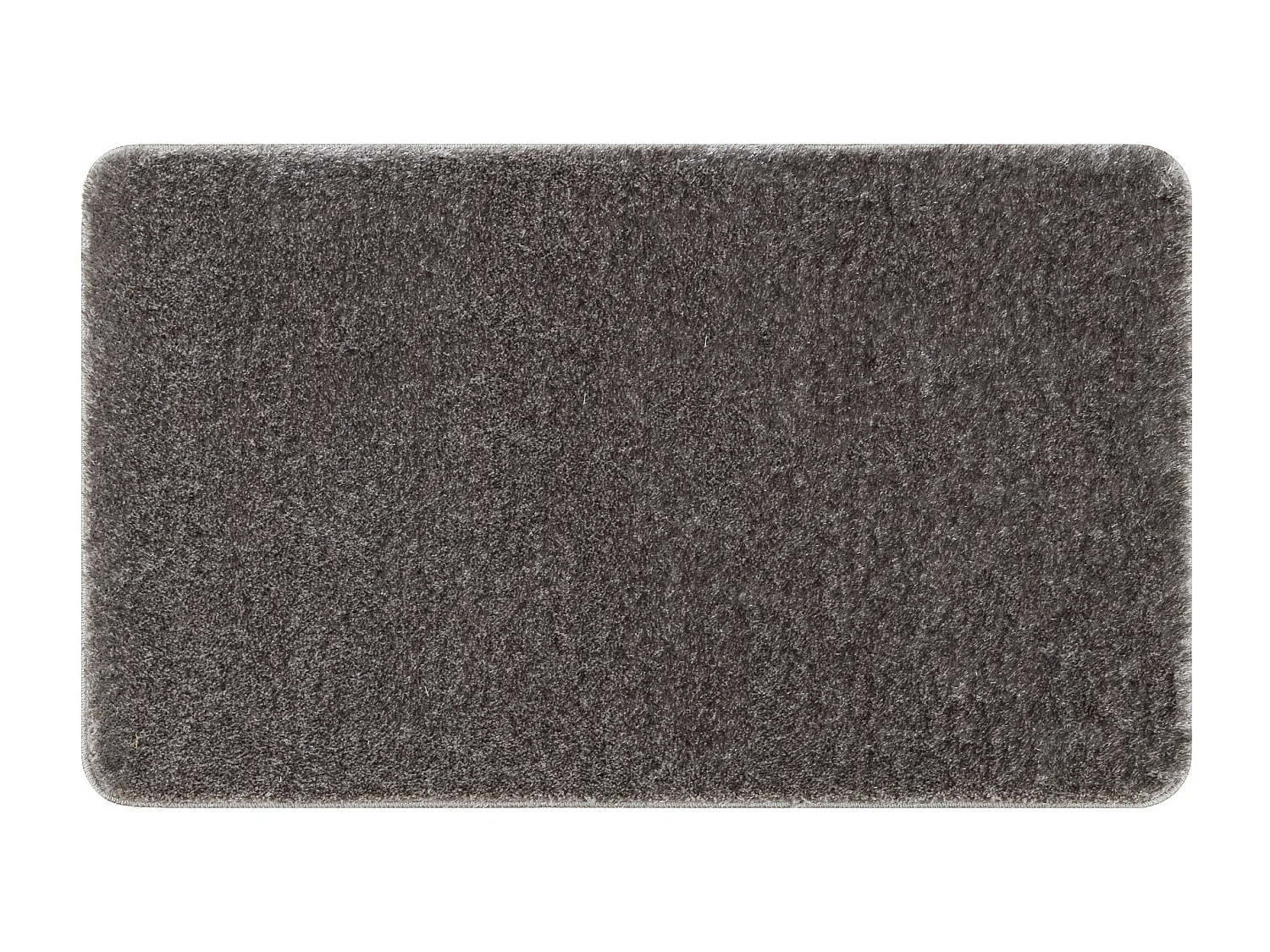 Tapis de salle de bain SANTA, plaine, antidérapant, doux - gris 60x100 cm