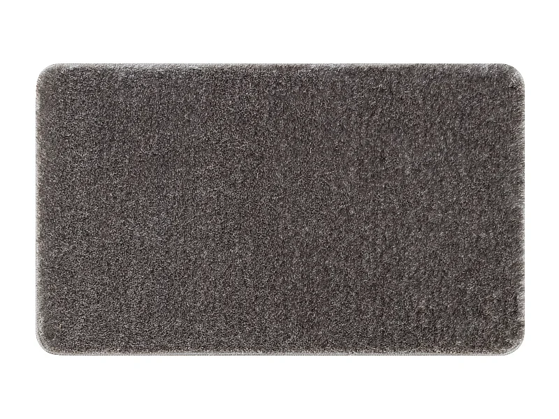 Tapis de salle de bain SANTA, plaine, antidérapant, doux - gris 60x100 cm