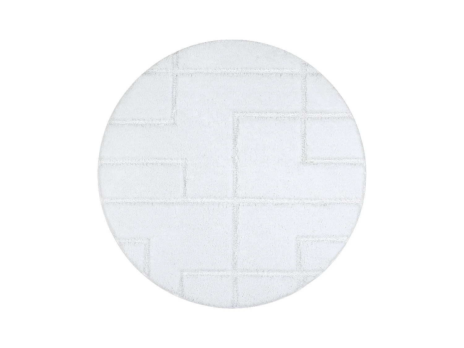 Badteppich SUPREME Kreis LINES, Linien, rutschfest, weich – weiß cercle 67 cm