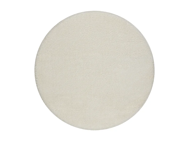 Tapis de salle de bain SANTA cercle plaine, antidérapant, doux - blan cercle 67 cm